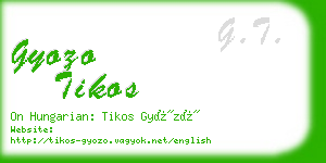 gyozo tikos business card